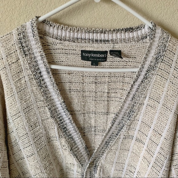 Vintage Tony Lambert Button Up Sweater Size L - Picture 8 of 15